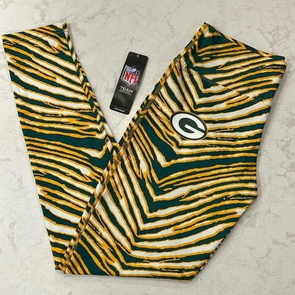 Zubaz Women's Green Bay Packers Leggings Medium NWT - Picture 1 of 15